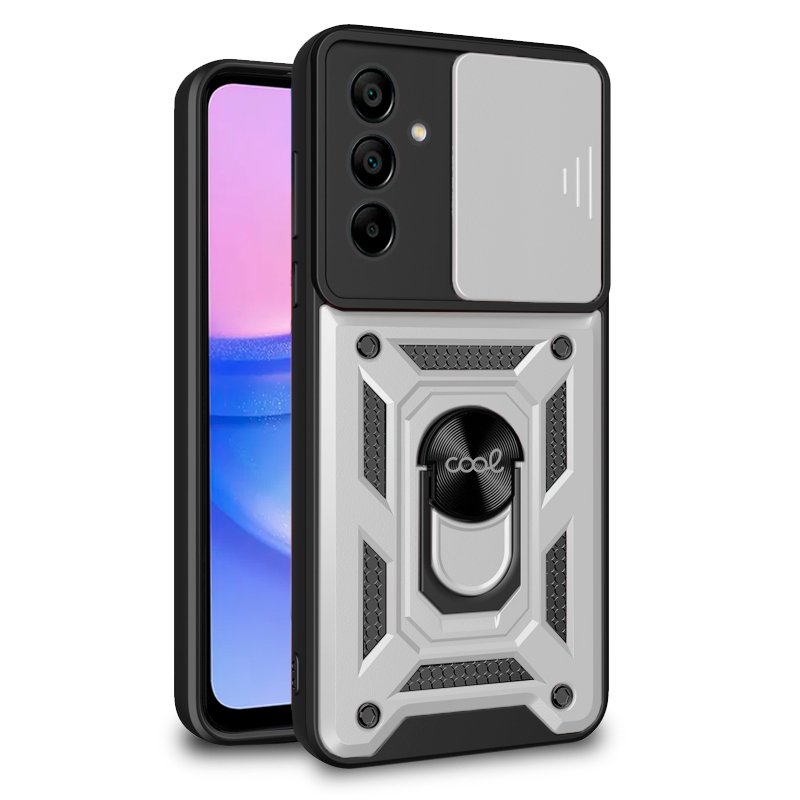 Capa COOL para Samsung A155 Galaxy A15 / A15 5G / M15 5G Hard Ring Prata