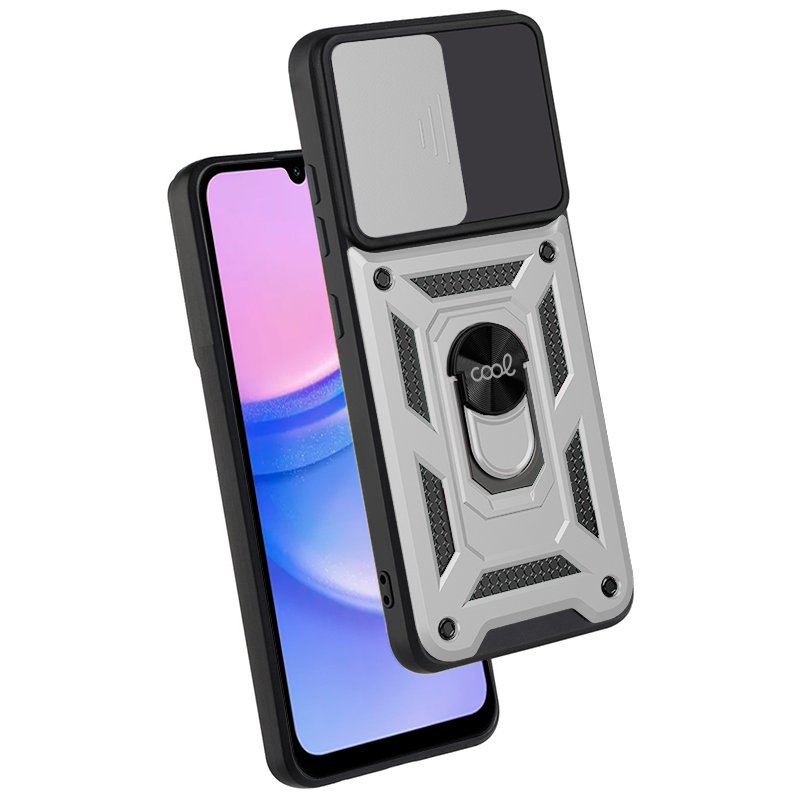 Capa COOL para Samsung A155 Galaxy A15 / A15 5G / M15 5G Hard Ring Prata