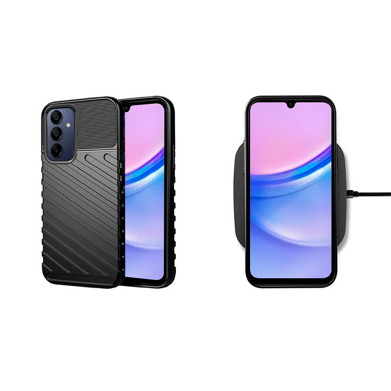 Capa COOL para Samsung A155 Galaxy A15 / A15 5G / M15 5G Thunder Preto