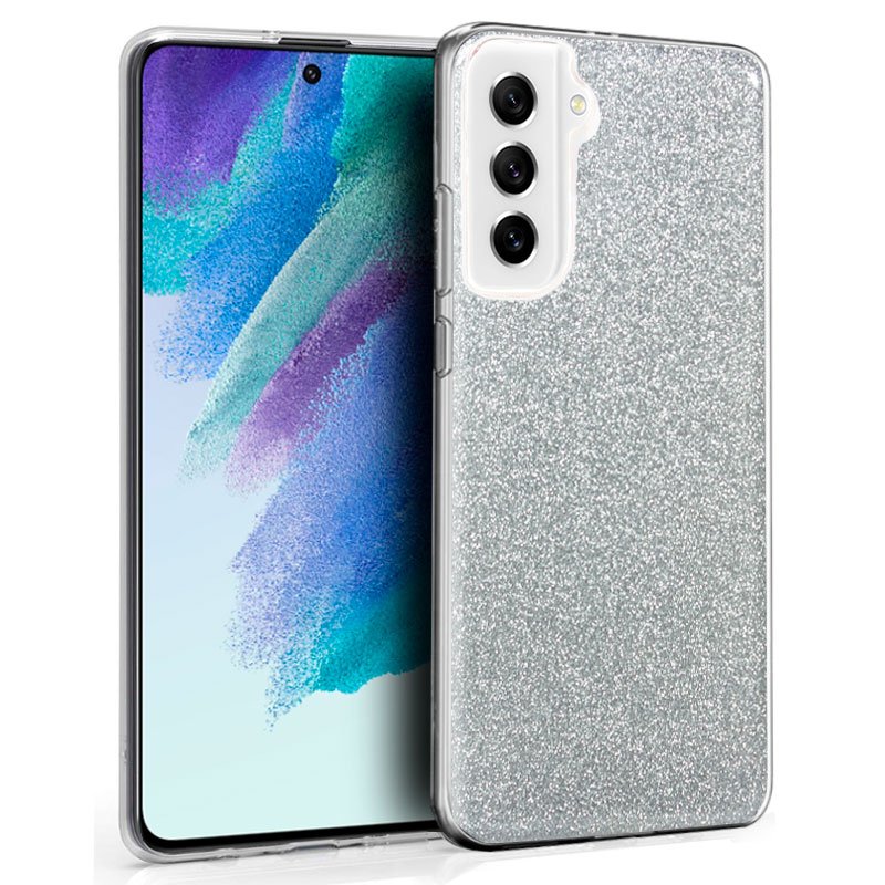 Capa COOL para Samsung G990B Galaxy S21 FE Glitter Silver