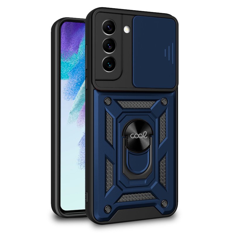 Capa COOL para Samsung G990B Galaxy S21 FE Hard Ring Marinho