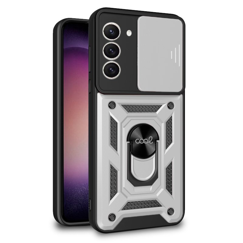 Capa COOL para Samsung S916 Galaxy S23 Plus Hard Ring Prata