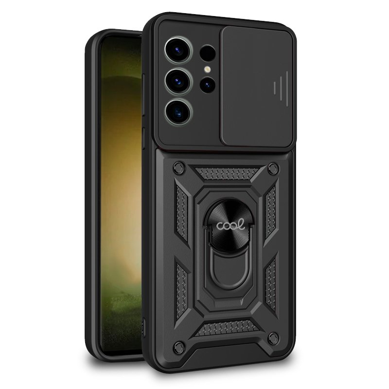 Capa COOL para Samsung S918 Galaxy S23 Ultra Hard Ring Preto