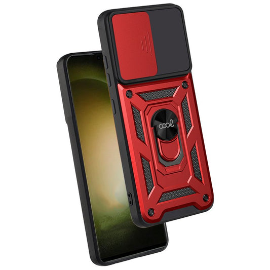 Capa COOL para Samsung S918 Galaxy S23 Ultra Hard Ring Vermelho