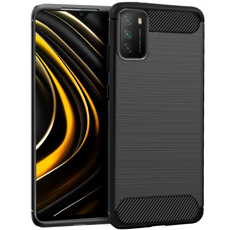 Capa COOL para Xiaomi Pocophone M3 / Redmi 9T Carbono Preto