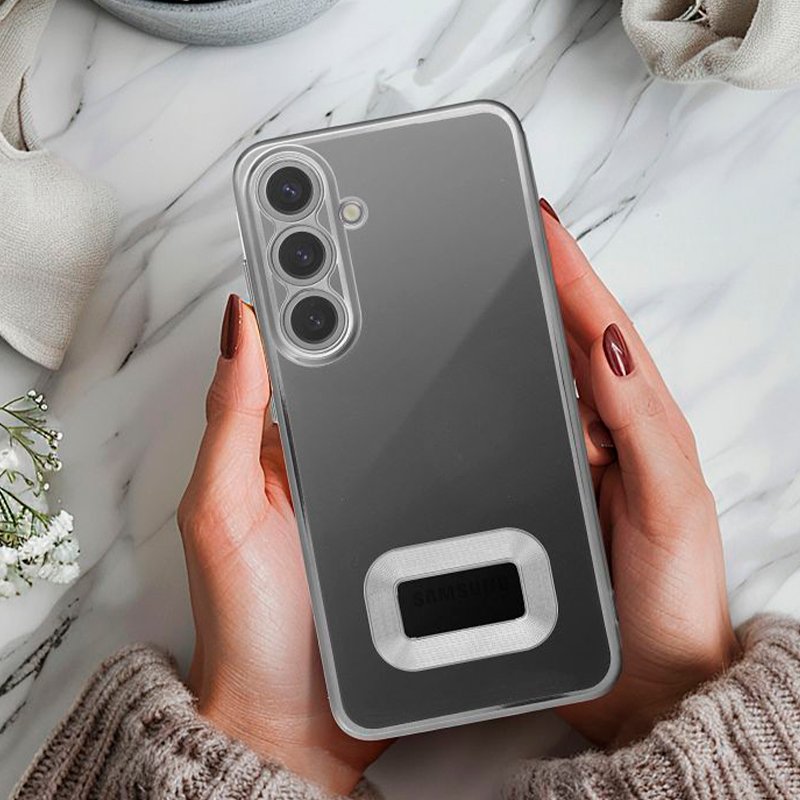 Capa COOL para Xiaomi Redmi 13C / 13C 5G / Poco C65 Borde Metálico (Prata)