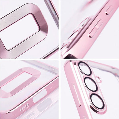 Capa COOL para Xiaomi Redmi 14C / Poco C75 Borde Metálico (Rosa)