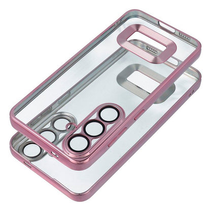 Capa COOL para Xiaomi Redmi 14C / Poco C75 Borde Metálico (Rosa)