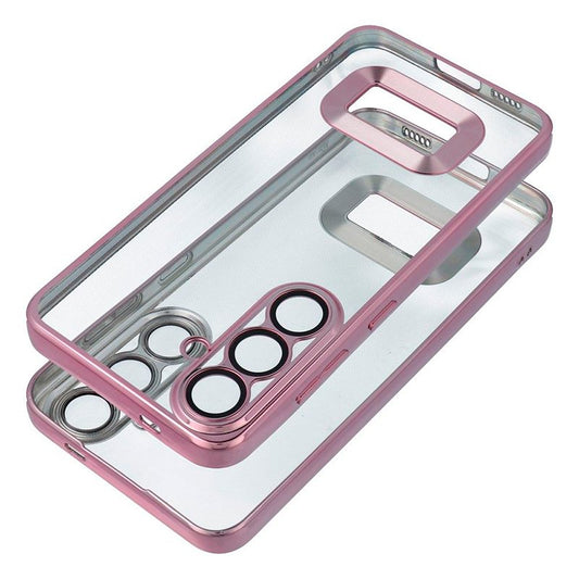 Capa COOL para Xiaomi Redmi 14C / Poco C75 Borde Metálico (Rosa)