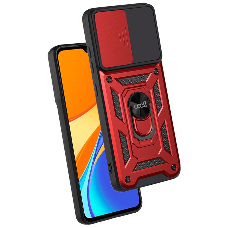 Capa COOL para Xiaomi Redmi 9C / 10A Hard Ring Vermelho