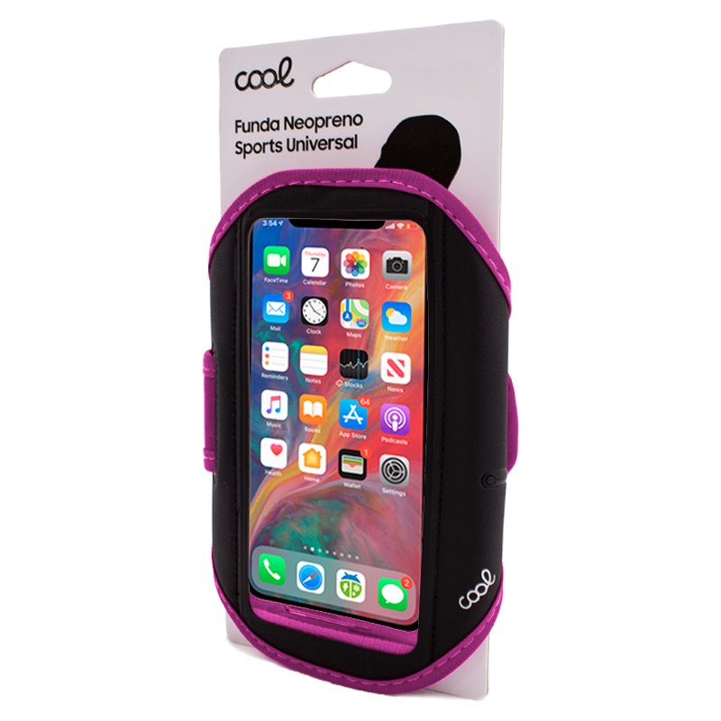 Capa de Neoprene Universal COOL Sports (6 - 6,7 pol.) Rosa