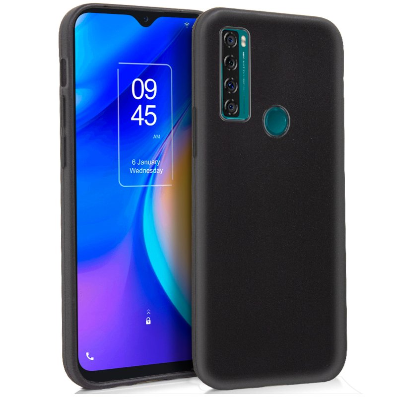 Capa de silicone COOL para TCL 20 SE (preta)