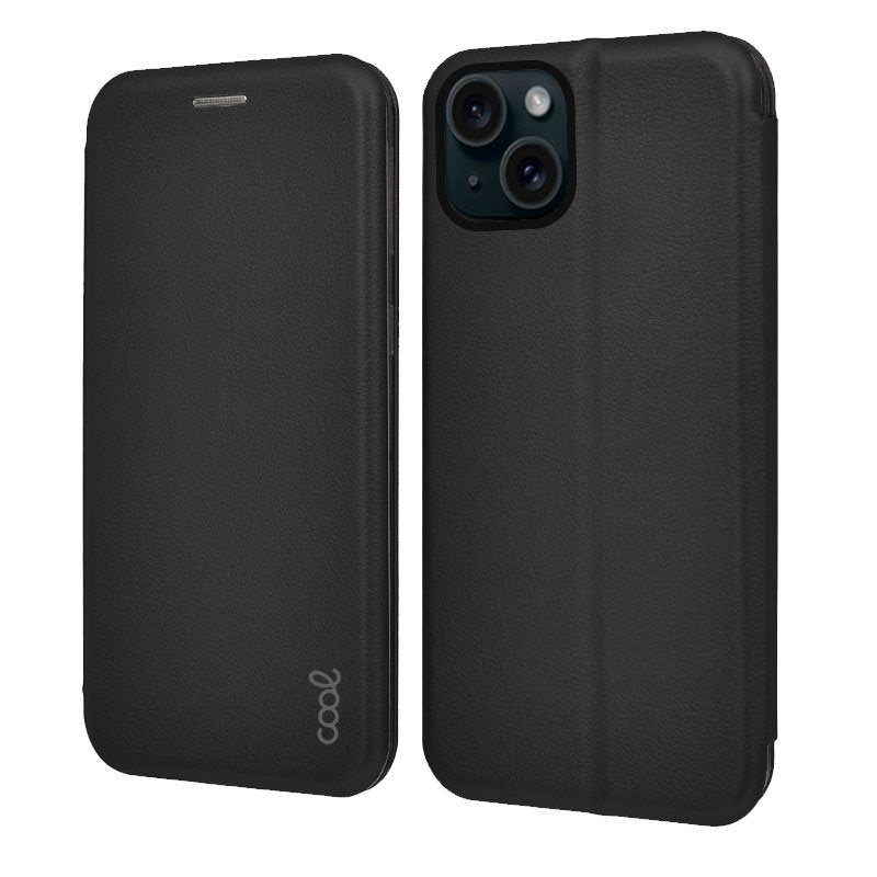 Capa Flip Cover COOL para iPhone 15 Elegance Preto
