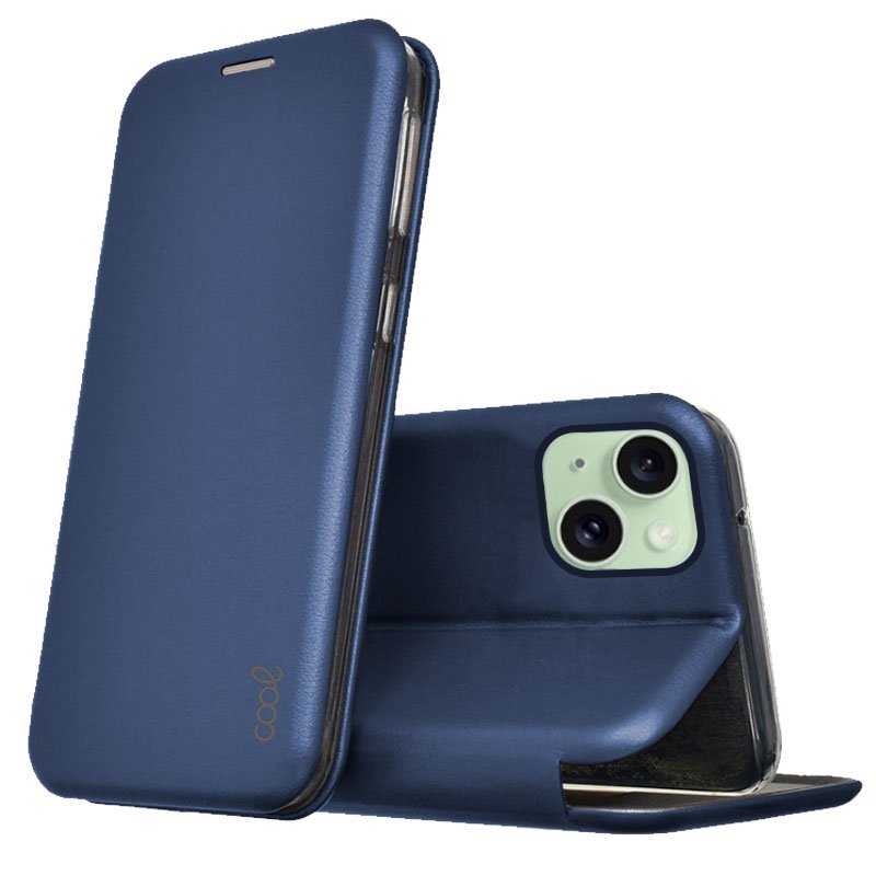 Capa Flip Cover COOL para iPhone 15 Plus Elegance Marinho