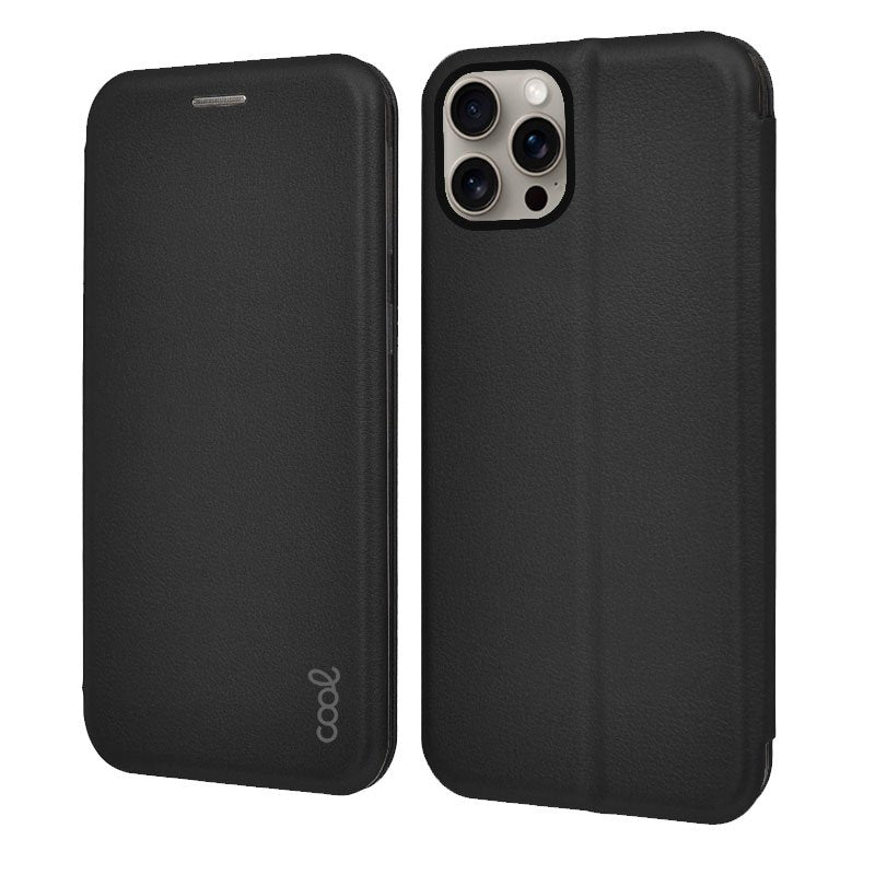 Capa Flip Cover COOL para iPhone 15 Pro Max Elegance Preto