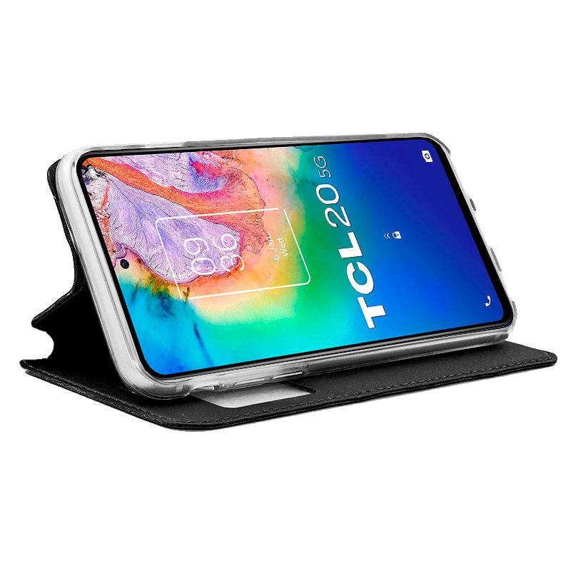 Capa Flip Cover COOL para TCL 20 5G / 20L / 20 L Plus Preto
