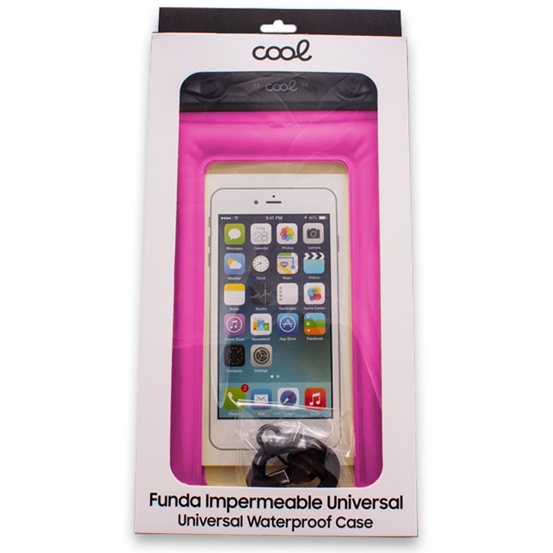 Capa impermeável universal rosa