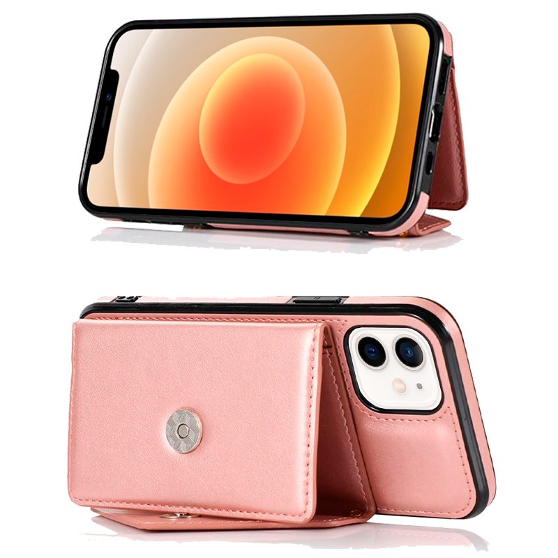 Capa COOL para iPhone 12 Mini Pingente Carteira Rosa