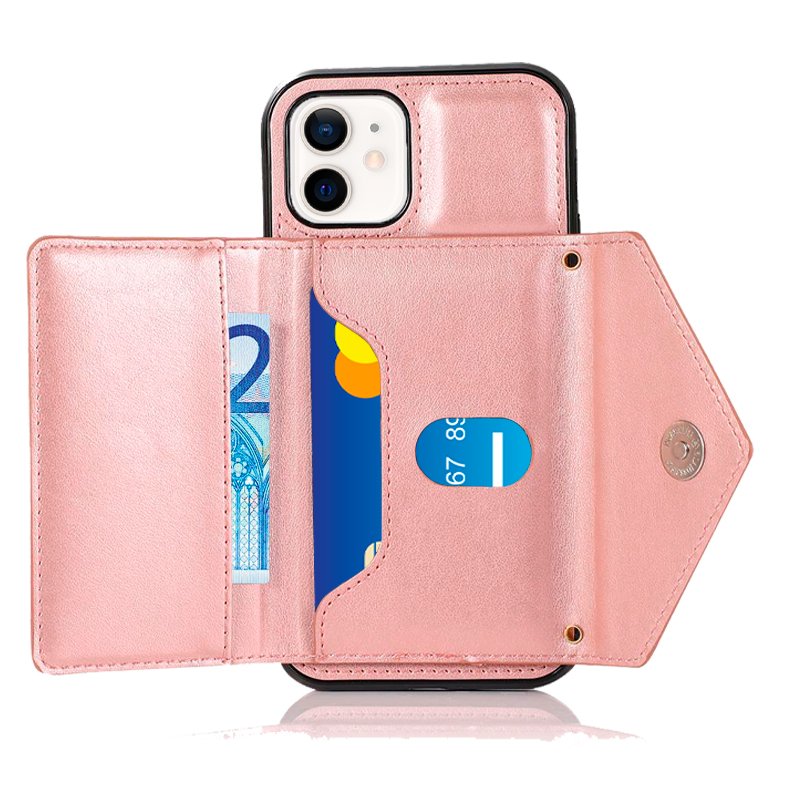 Capa COOL para iPhone 12 Mini Pingente Carteira Rosa