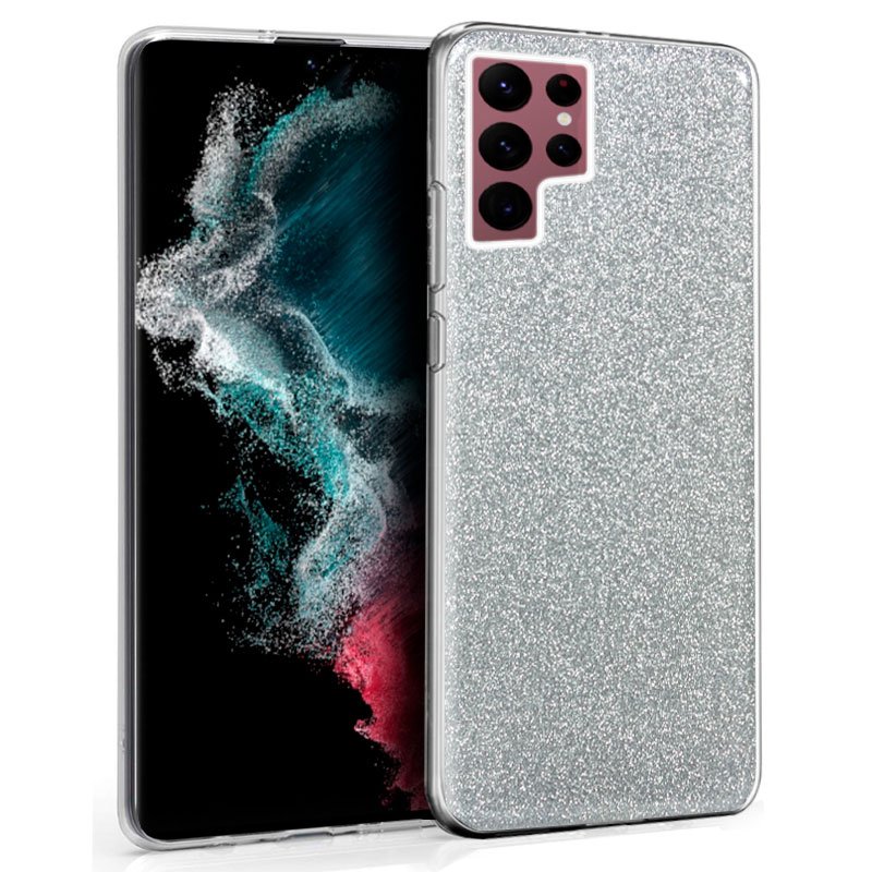 Capa COOL para Samsung S908 Galaxy S22 Ultra Glitter Silver