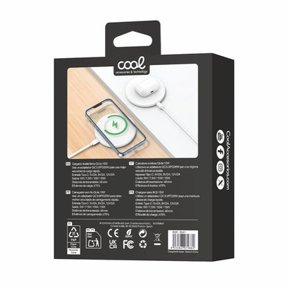 Carregador base dock para smartphones Qi sem fio universal COOL Preto