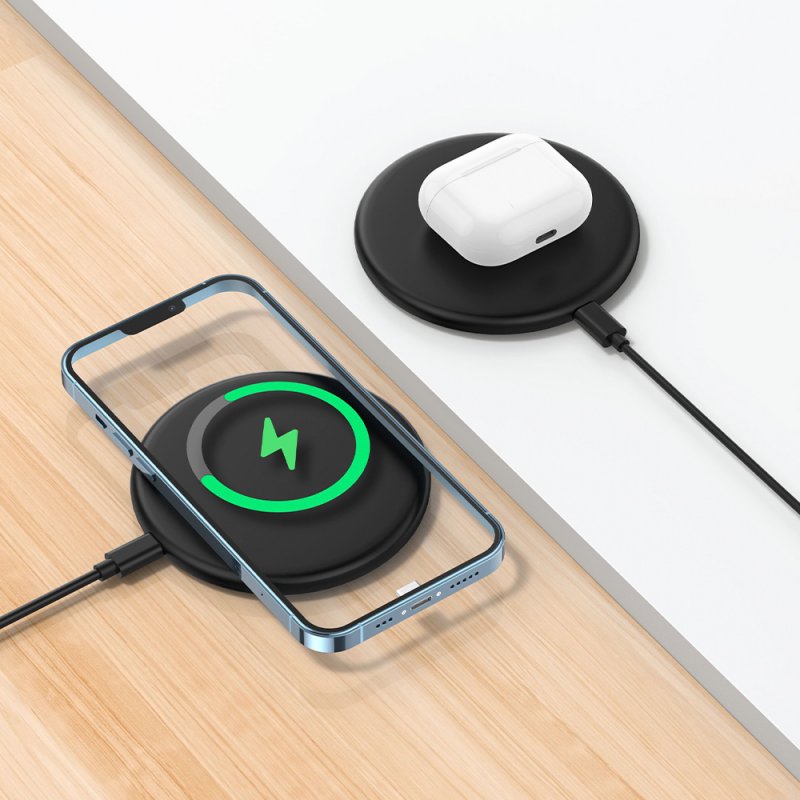 Carregador base dock para smartphones Qi sem fio universal COOL Preto