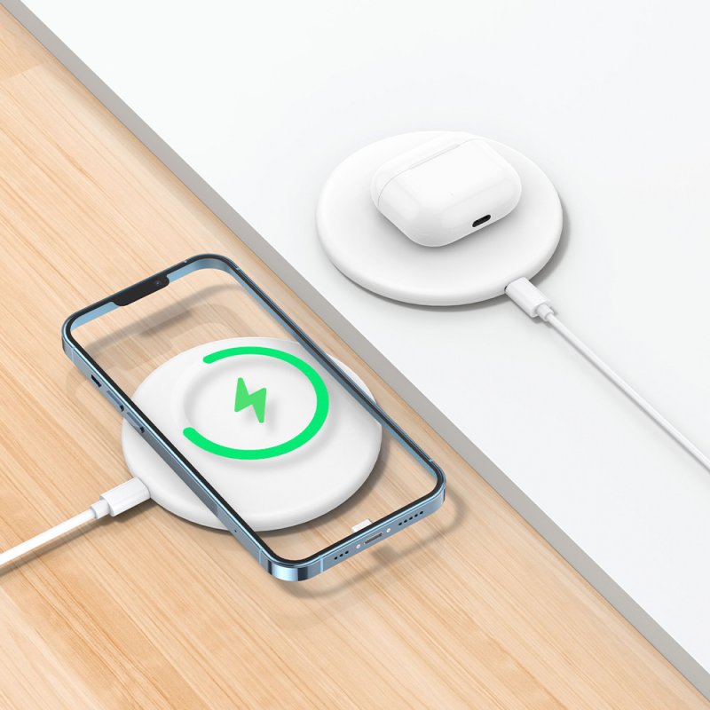 Carregador Base Dock para smartphones Qi Wireless universal COOL Branco