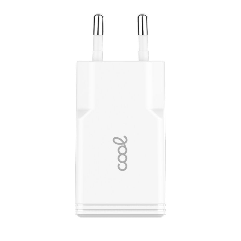 Carregador de Rede Universal Fast Charger (PD) Dual Type-C / USB COOL (30W) Branco