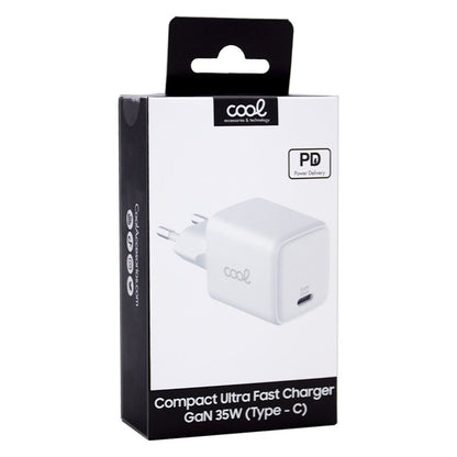 Carregador de rede Universal Ultra Fast Charger (PD) Type-C COOL (35W) Branco