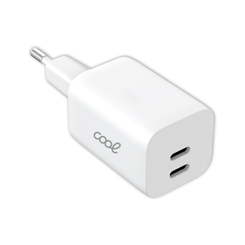 Carregador Rápido Universal (PD) Dual 2 x Type-C COOL (35 W) Branco