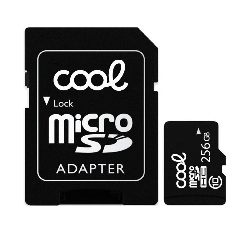 Cartão de memória Micro SD com Adaptador x256 GB COOL (Classe 10)