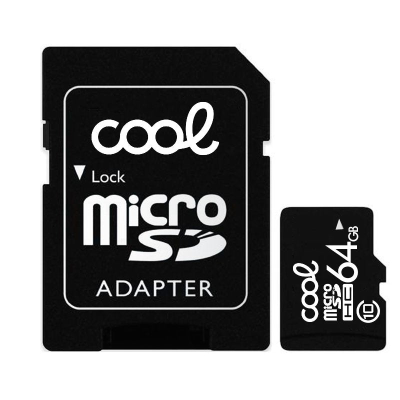 Cartão de Memória Micro SD com Adaptador x64 GB COOL (Classe 10)