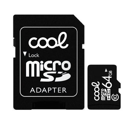 Cartão de Memória Micro SD com Adaptador x64 GB COOL (Classe 10)