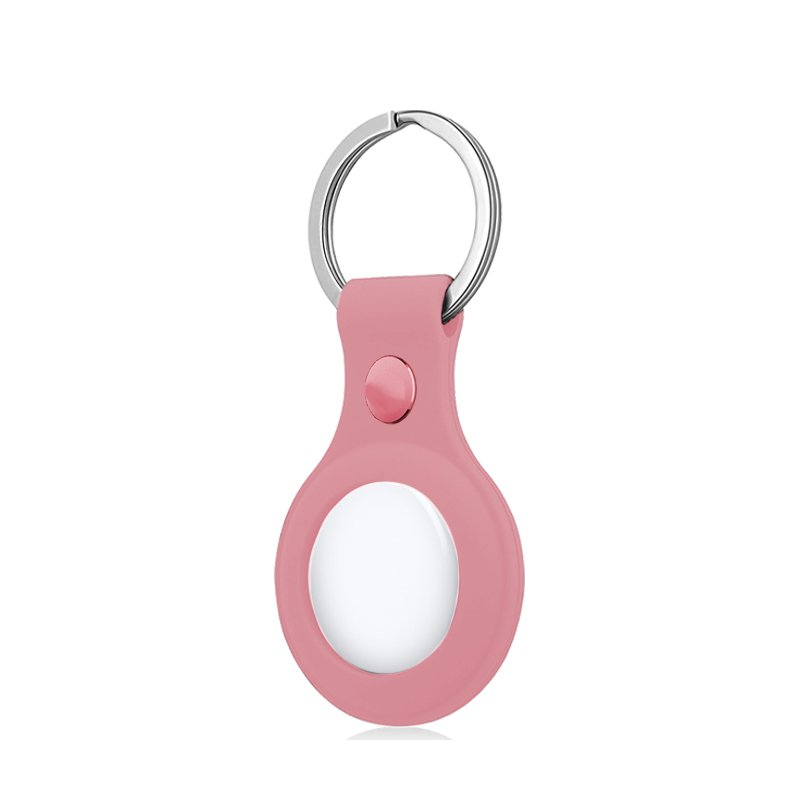 Porta-chaves de proteção COOL compatível com AirTag Silicone Rosa