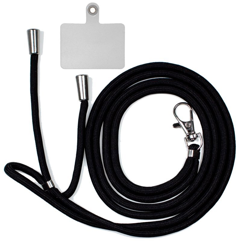 Cordão suspenso universal COOL com cartão de smartphone Preto