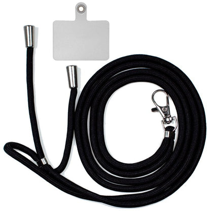 Cordão suspenso universal COOL com cartão de smartphone Preto