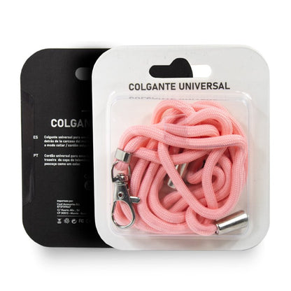 Cordão suspenso universal COOL com cartão de smartphone Rosa