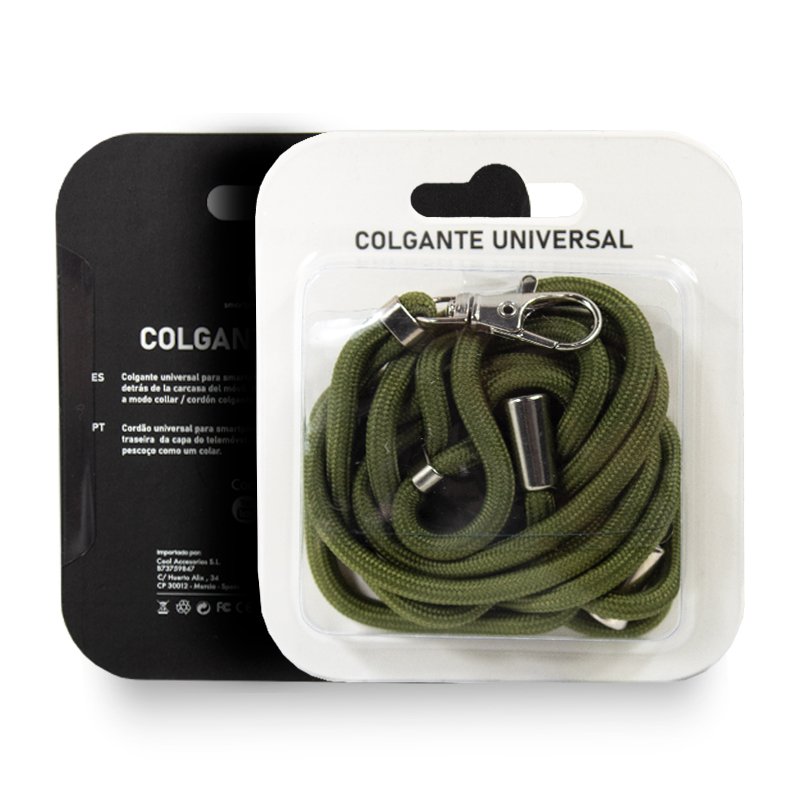 Cordão suspenso universal COOL com cartão de smartphone Verde