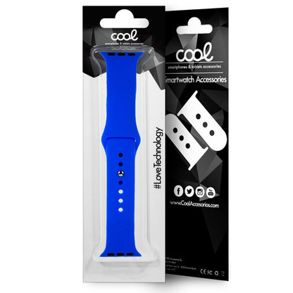 Correia COOL para Apple Watch Series 1 / 2 / 3 / 4 / 5 / 6 / 7 / 8 / 9 / SE (38 / 40 / 41 mm) Borracha Azul