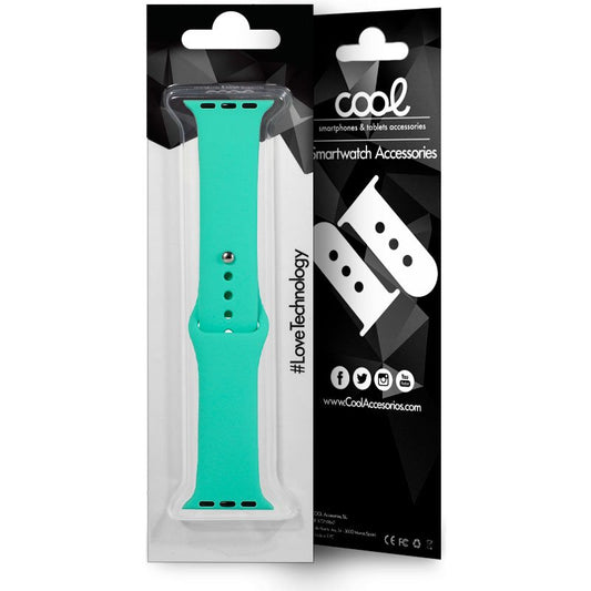 Correia COOL para Apple Watch Series 1 / 2 / 3 / 4 / 5 / 6 / 7 / 8 / 9 / SE (38 / 40 / 41 mm) Borracha Hortelã