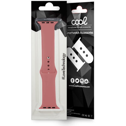 Correia COOL para Apple Watch Series 1 / 2 / 3 / 4 / 5 / 6 / 7 / 8 / 9 / SE (38 / 40 / 41 mm) Borracha Rosa