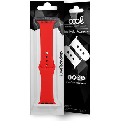 Correia COOL para Apple Watch Series 1 / 2 / 3 / 4 / 5 / 6 / 7 / 8 / 9 / SE (38 / 40 / 41 mm) Borracha Vermelho