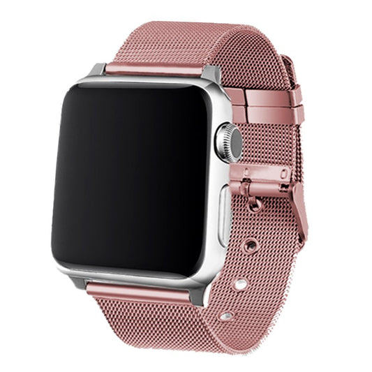 Correia COOL para Apple Watch Series 1 / 2 / 3 / 4 / 5 / 6 / 7 / 8 / 9 / SE (38 / 40 / 41 mm) Metal Rosa