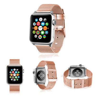 Correia COOL para Apple Watch Series 1 / 2 / 3 / 4 / 5 / 6 / 7 / 8 / 9 / SE (38 / 40 / 41 mm) Metal Rose Gold