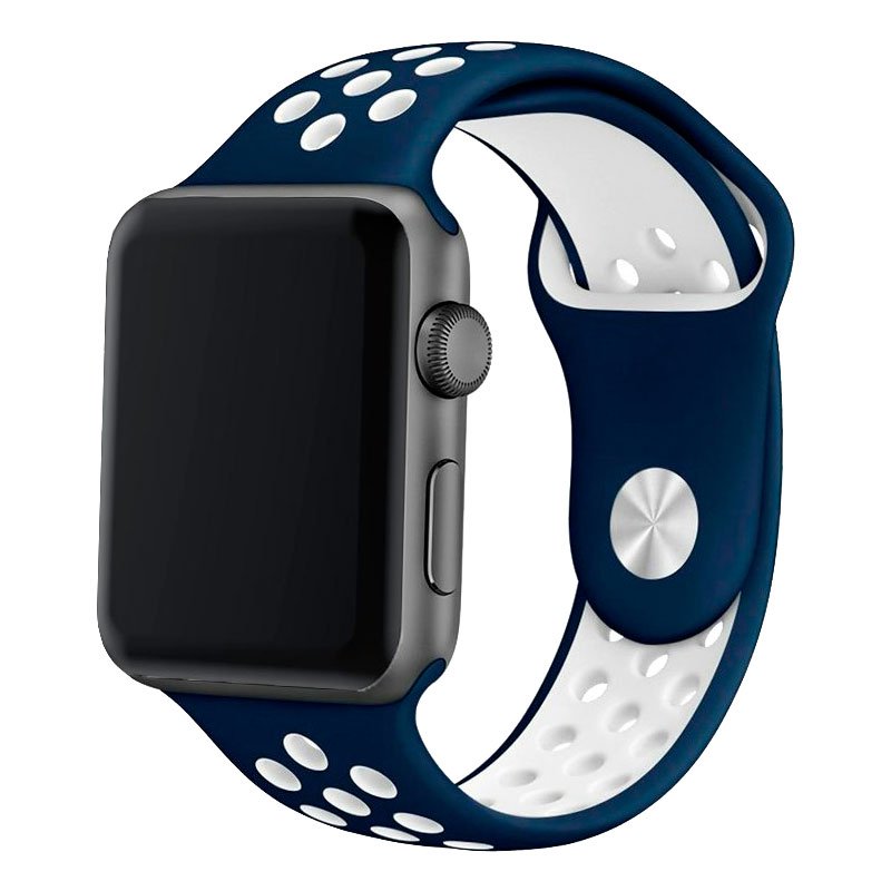 Correia COOL para Apple Watch Series 1 / 2 / 3 / 4 / 5 / 6 / 7 / 8 / 9 / SE (38/40/41 mm) Sport Azul