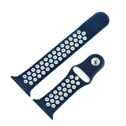 Correia COOL para Apple Watch Series 1 / 2 / 3 / 4 / 5 / 6 / 7 / 8 / 9 / SE (38/40/41 mm) Sport Azul