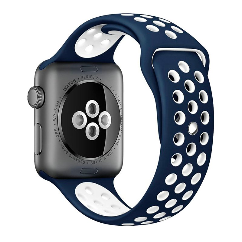 Correia COOL para Apple Watch Series 1 / 2 / 3 / 4 / 5 / 6 / 7 / 8 / 9 / SE (38/40/41 mm) Sport Azul
