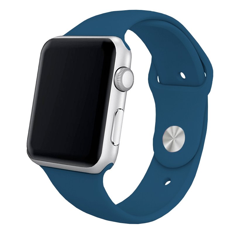 Correia COOL para Apple Watch Series 1 / 2 / 3 / 4 / 5 / 6 / 7 / 8 / 9 / SE (42 / 44 / 45 mm) Borracha Azul