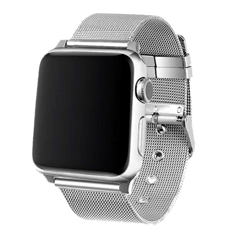 Correia COOL para Apple Watch Series 1 / 2 / 3 / 4 / 5 / 6 / 7 / 8 / 9 / SE (42 / 44 / 45 mm) Metal Prata