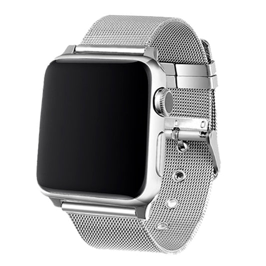 Correia COOL para Apple Watch Series 1 / 2 / 3 / 4 / 5 / 6 / 7 / 8 / 9 / SE (42 / 44 / 45 mm) Metal Prata